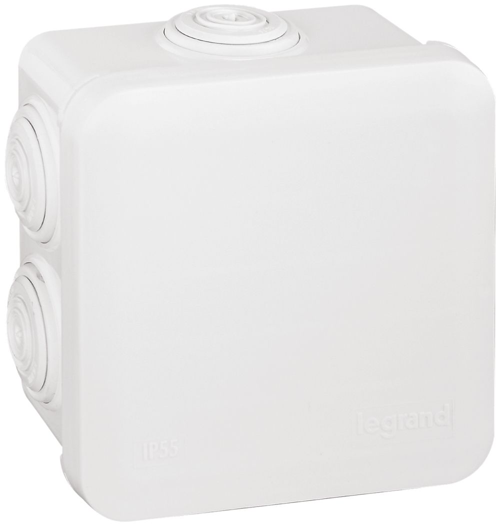 Boîte de dérivation AP PLEXO vide 80×80mm blanc