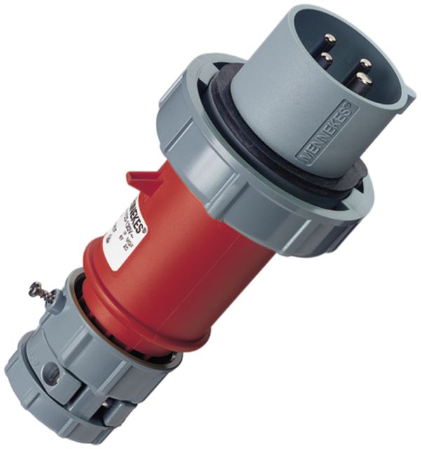 Stecker CEE-Powertop 16A 4P 6h 400V IP67 mit Verschraubung