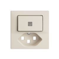 Frontset 60×60mm EDIZIOdue crema, T23 mit Linse für Kleinkombi