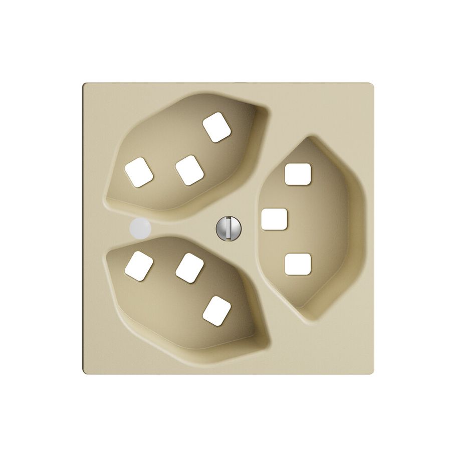 Frontset EDIZIOdue vanille 60×60mm 3×T23 mit Linse