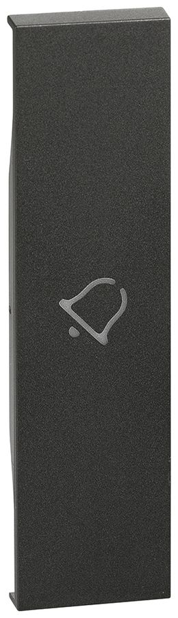 Cache de touche Living Now 1 module illuminable avec symbole sonnerie noir