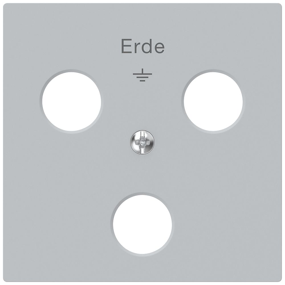 Frontplatte Hager kallysto zu Woertz-Erdsteckdose mit 3 Verbinder hellgrau