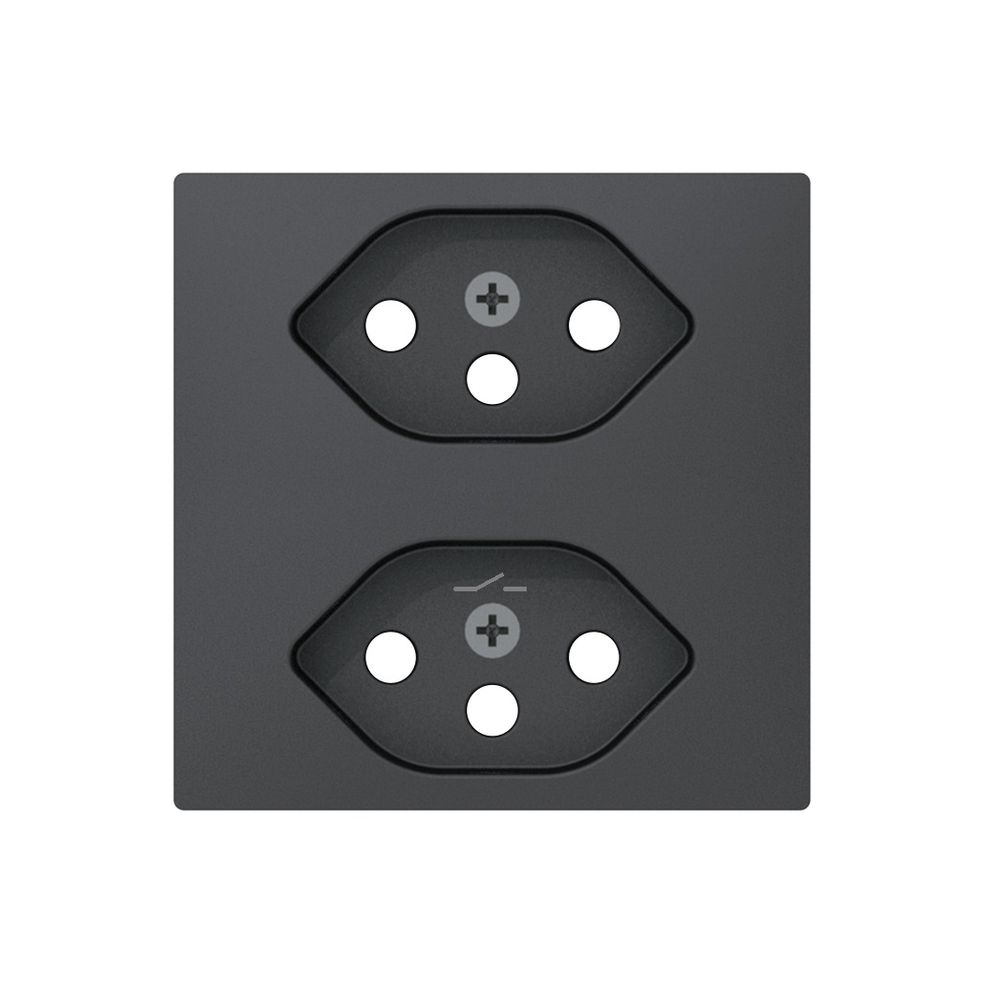 Frontplatte Sidus ZE z. Steckdose 2×T13S anthrazit