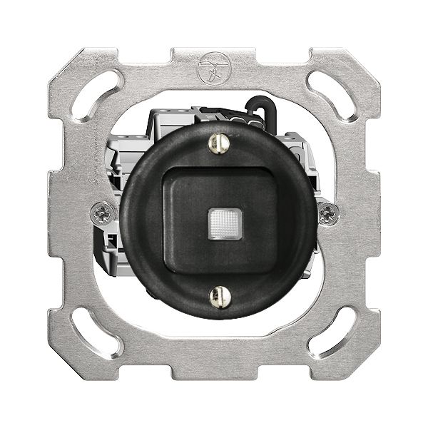 Interr. puls. lum. INC 3/2L nero FH, contr. LED giallo