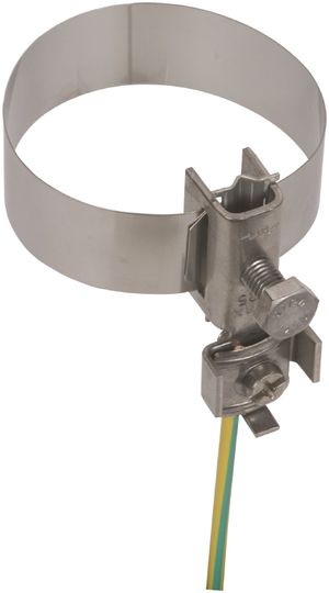 Bride de mise à terre ruban DEHN/elvatec 3/4…2" pour conducteurs 4…25mm² V2A