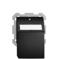 UP-Montageset EDIZIOdue FM, mit Flachauslasshaube, für 2×Keystone, schwarz