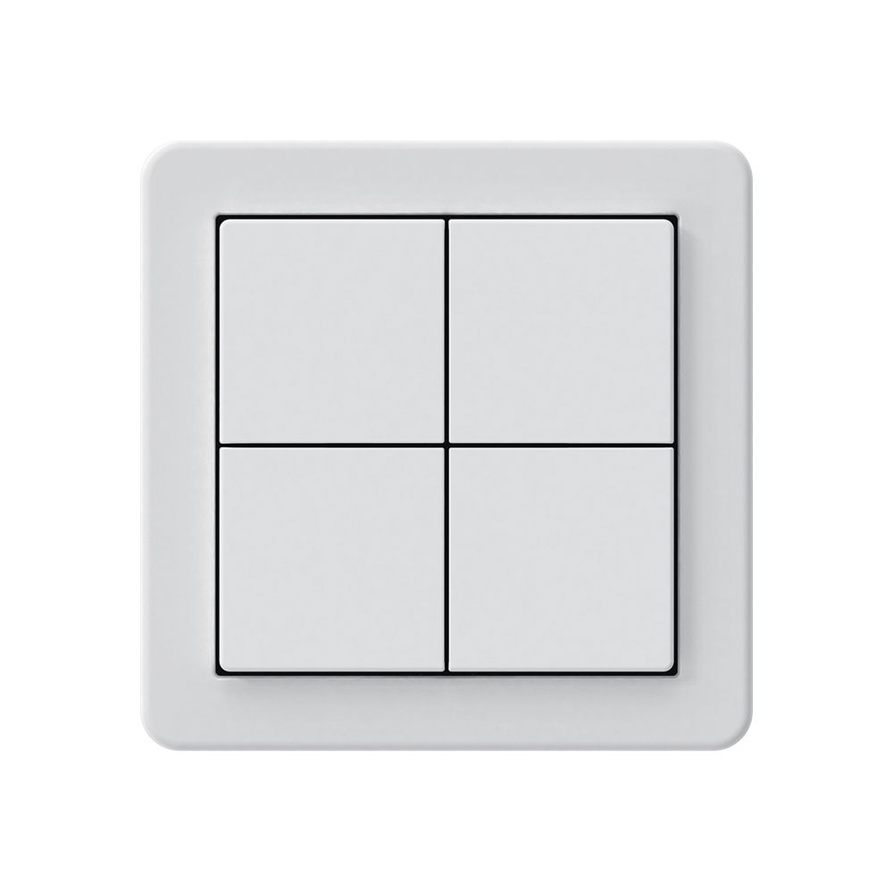 Poussoir KNX Hager BA basico A quadruple 58×58mm blanc