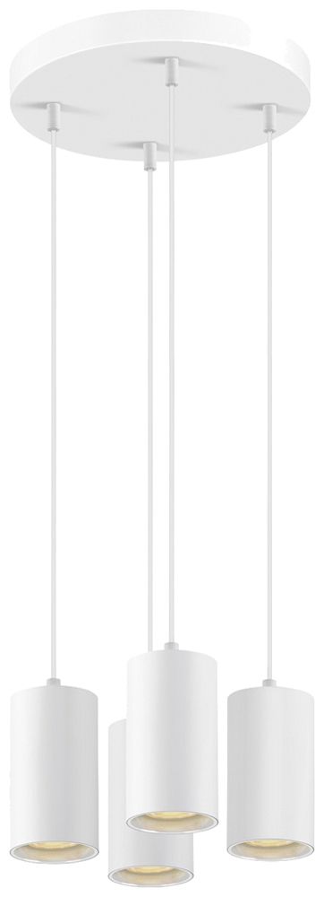 Pendelleuchte SLV ASTO TUBE GU10 4×10W direkt Ø70×125mm weiss