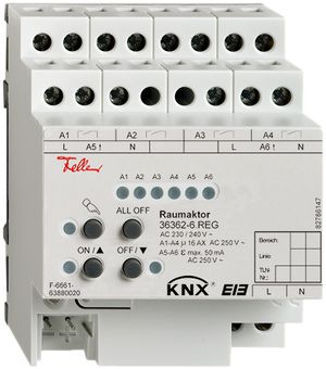 Attuatore di ambiente KNX AMD FH 6 volte