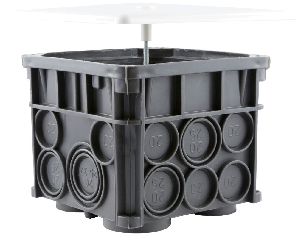 Boîte de dérivation Ammer avec couvercle entrées 20×M20 10×M25 3×M32