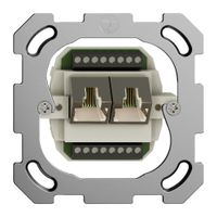 Einsatz zu UP-Anschlussdose 2×RJ45/s 8P getr. FH ITplus