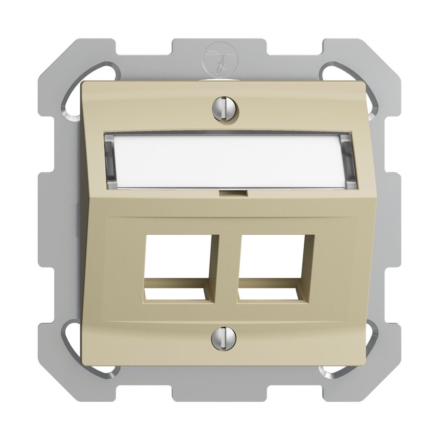 Kit montaggio INC Edue FM, con cappa di uscita obliqua, per 2×Keystone, vanille