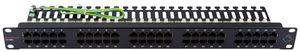 Patchpanel 19" Voice 1HE Kat.3 50×RJ45 4p ungeschirmt, schwarz