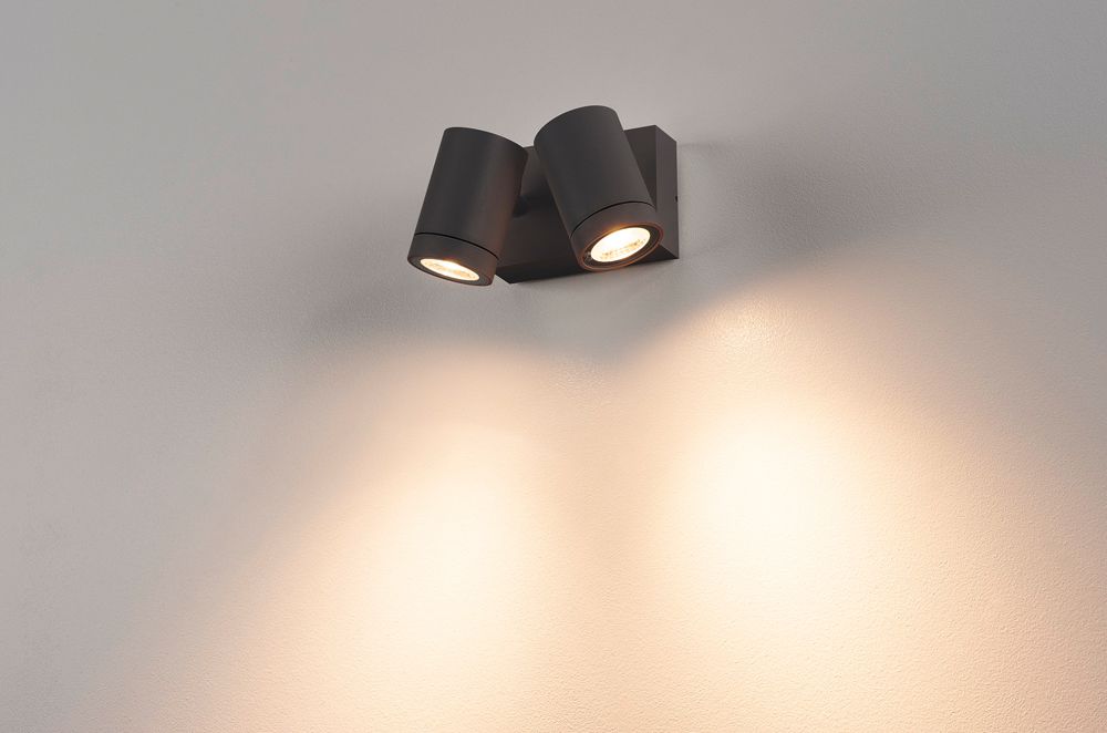 LED-Wandleuchte SLV HELIA, 16W 900lm 3000K IP55 anthrazit