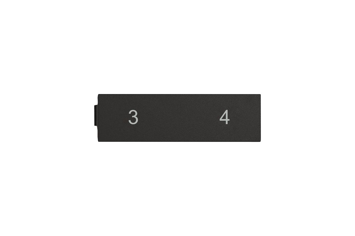 Plaquette indicatrice EDIZIO.liv SNAPFIX® pour sortie droite no.3-4 no