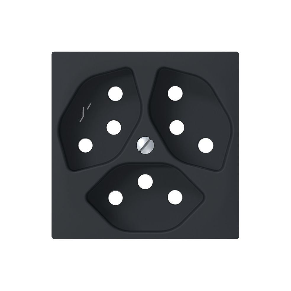 Frontplatte SIDUS anthrazit zu 3×T13/1