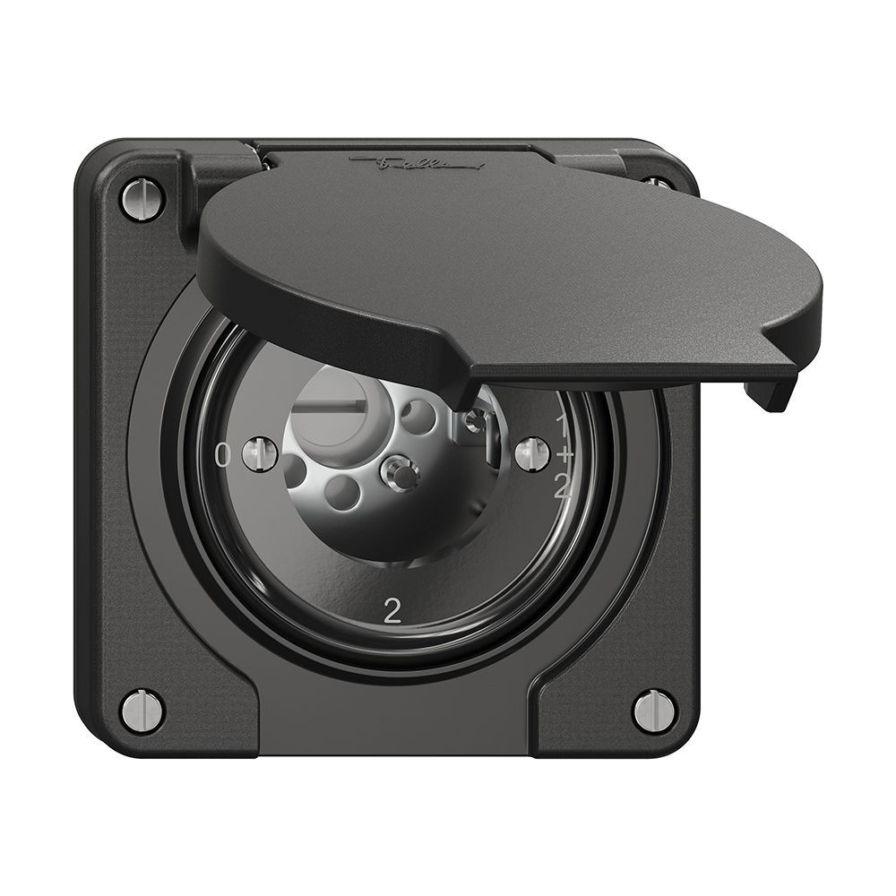 Interrupteur rotatif NEVO N.CO 1/1 L, sans cylindre, KS, 0-1-1+2-2, noir