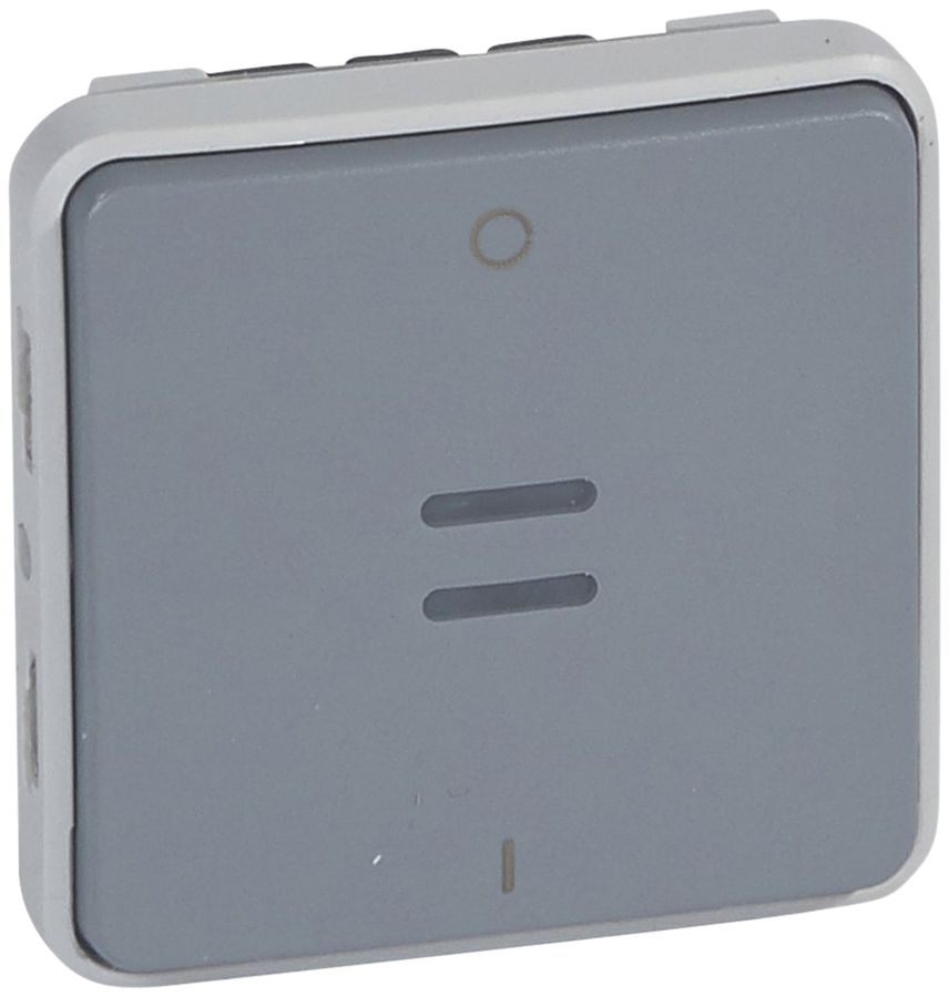 Interruttore a bilico lum. PLEXO 0/2L C grigio