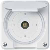 Interruttore a chiave quadrata INC robusto IP55 con coperchio S0/3P bianco
