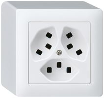 AP-Steckdose Hager kallysto 3×T23 Q ultraweiss