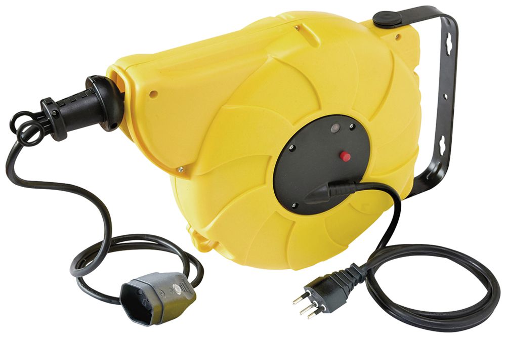 Avvolgicavo automatico Automatic-Box 180° 1×T13 11.5m H05VV-F 3×1.5mm² ne