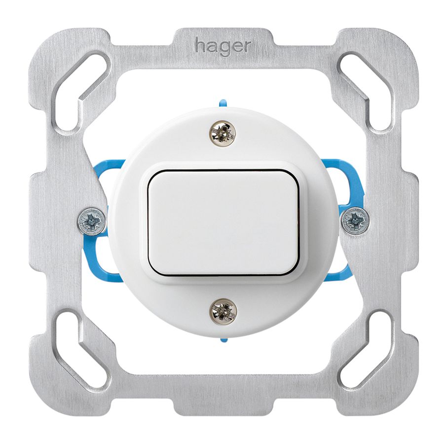 Einsatz zu UP-Schalter basico 6/1L mit Befestigungsplatte weiss