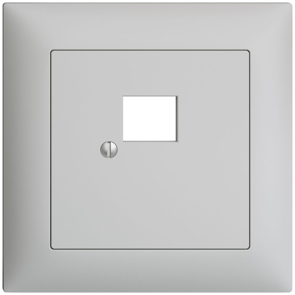 UP-Frontset EDIZIOdue hellgrau 88×88mm 1×RJ45