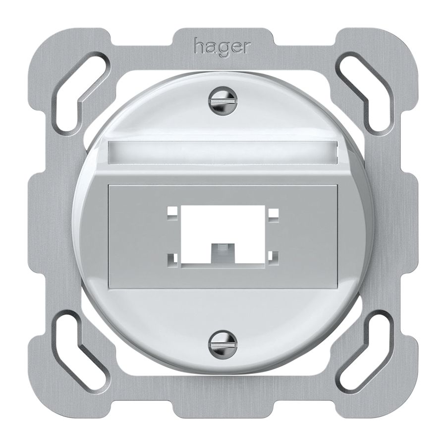 UP-Anschlussdose origin Kat.6 schräg 77×77mm weiss