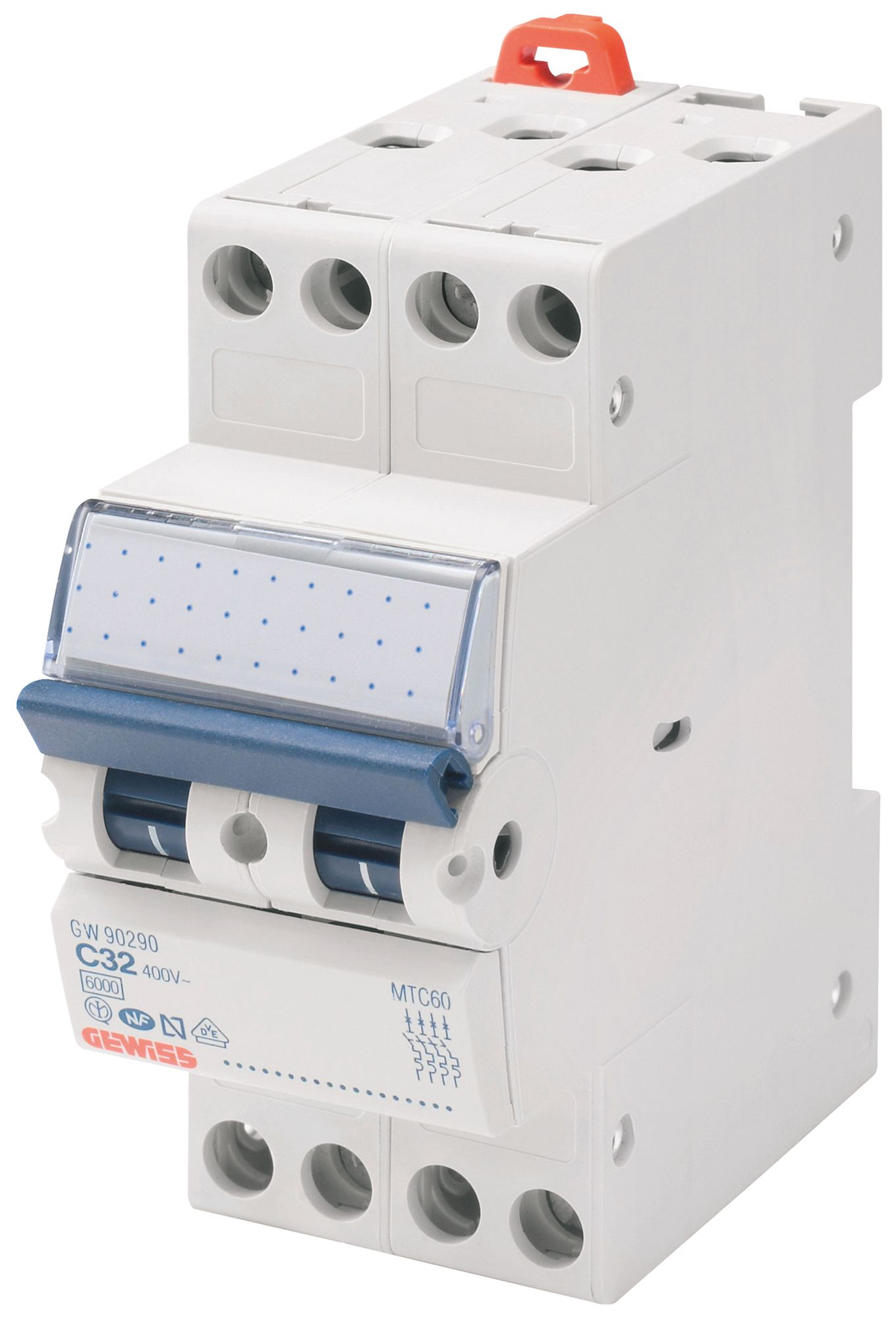 Leitungsschutzschalter Gewiss 90 MCB 4P 400V C 16A 6kA 2TE