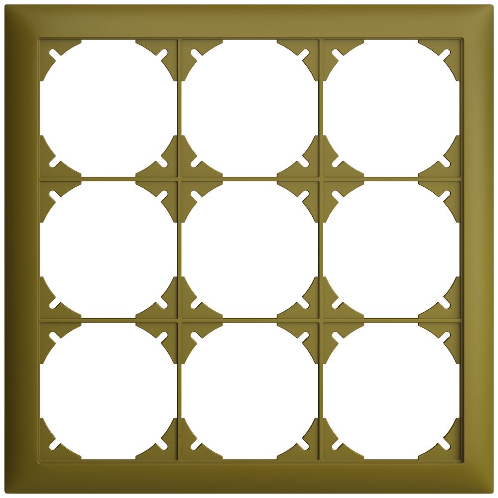 Abdeckrahmen EDIZIOdue 3×3 olive