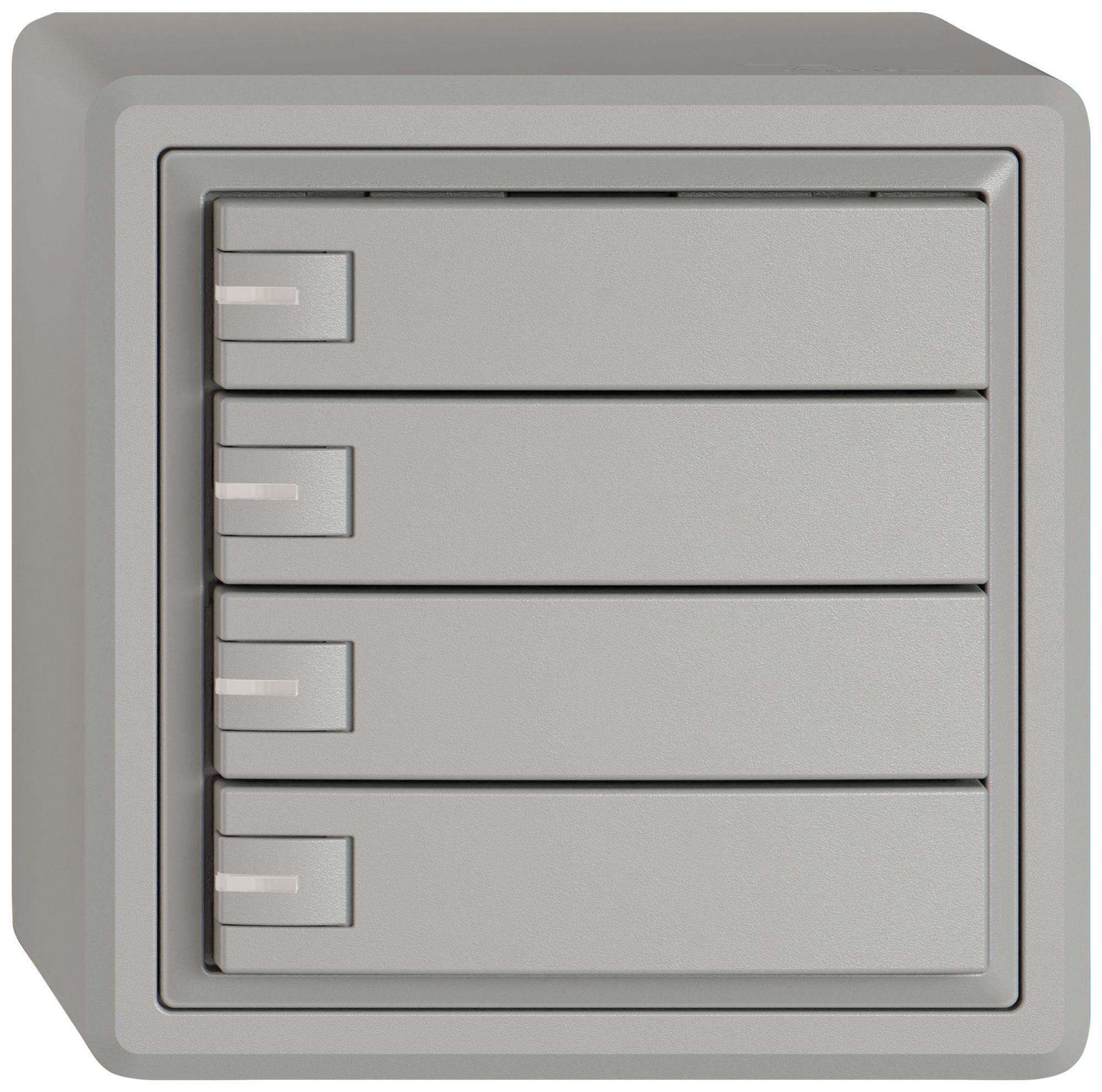 Poussoir KNX RGB AP EDIZIO.liv SNAPFIX® capteur temp.RGB-LED 4× comm.1T grc