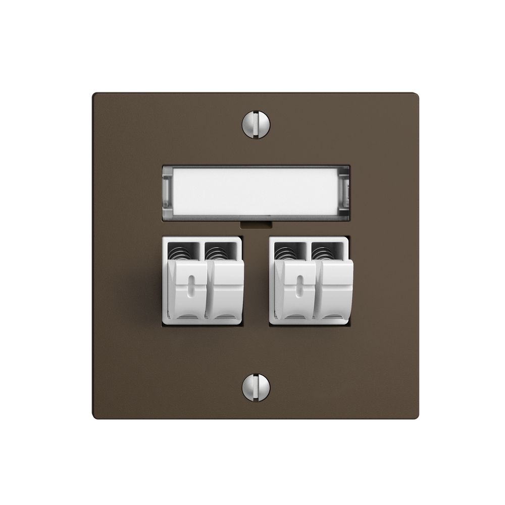 Prise audio Push Type EDIZIOdue F, 2×, kit d'inscription, coffee