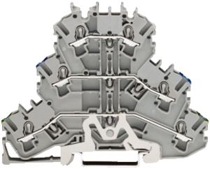 Borne 3 étages WAGO TopJob-S 2.5mm² PE/N/L gris série 2002