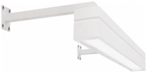 Supporto a parete SG Facet II acciaio 480×55×55mm bianco 2 pezzi
