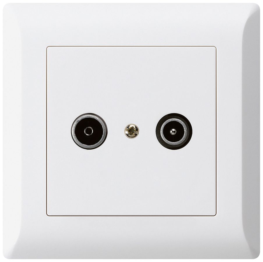 Prise de passage ENC kallysto.line R/TV 14dB blanc