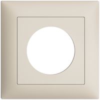 UP-Frontset EDIZIOdue crema 88×88mm mit Bohrung 43mm