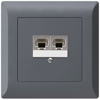 Scatola INC kallysto.line 2×RJ45s antracite parallelo