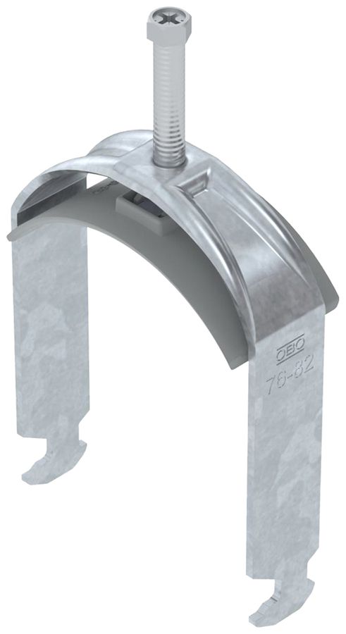 Fixation rapide BET 2056 pied à H mat.synthétique 76…82mm 1×câble acier Zn-ch-im