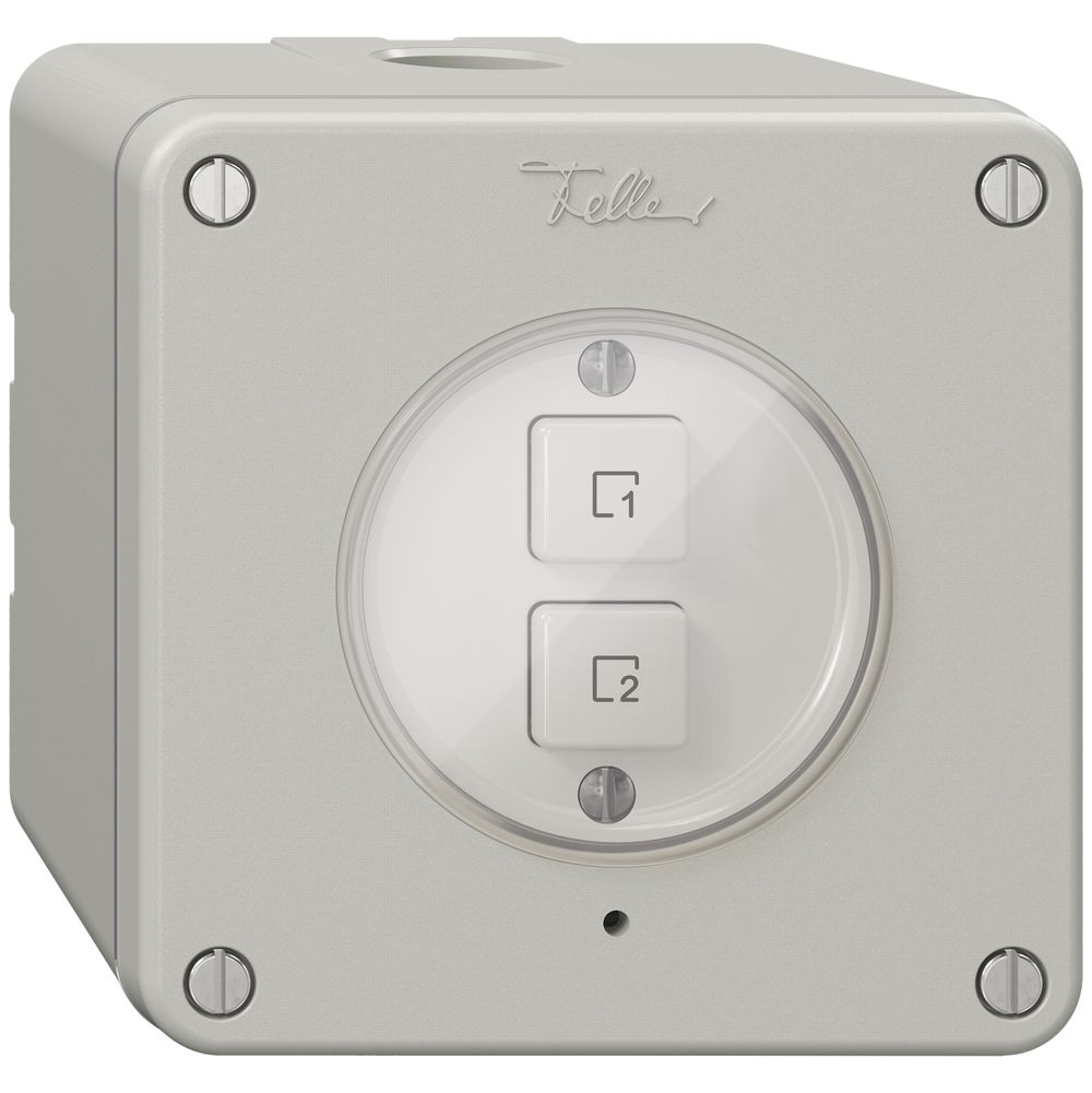 Poussoir scène AP 2 scènes vertical/2T NEVO Wiser gris clair