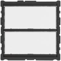 Ruftaster-Halbmodul Hager elcom.modesta mit LED-Schild für 2Wohnungen