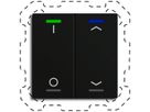 Pulsante KNX RGBW INS MDT BE-TAL60T216.D1 2t/4a temp.nero op. "I/O"-"persiana"