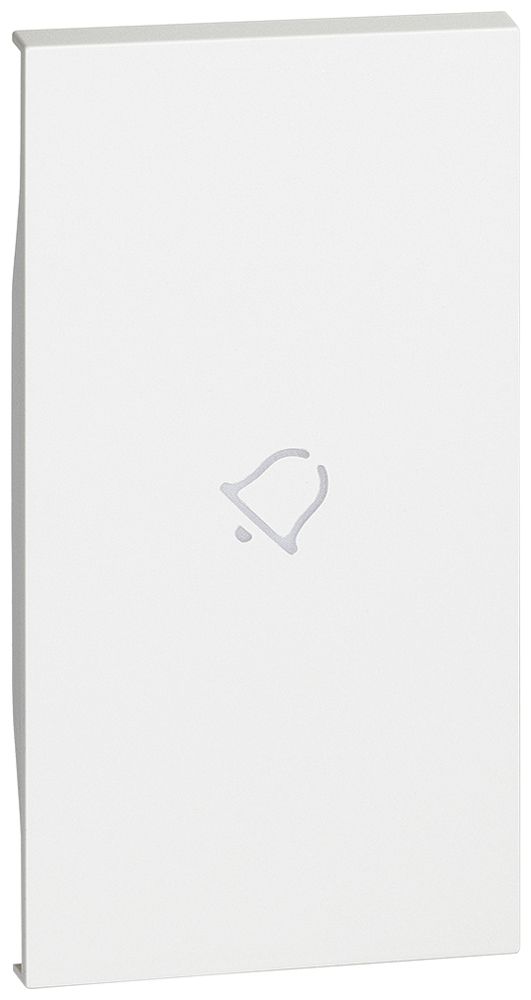 Cache de touche Living Now 2 modules illuminable avec symbole sonnerie blanc
