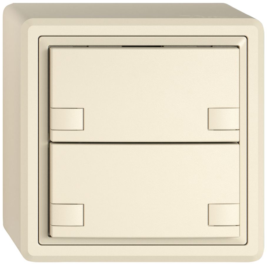 AP-Universaltaster EDIZIO.liv UNI SNAPFIX® 12…48V o.LED 2× 2-Tbed.cr