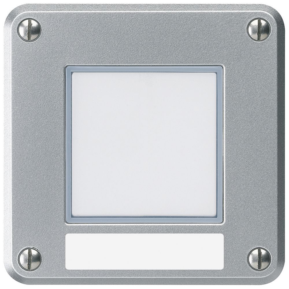 Parte superiore per tasto suoneria Hager robusto IP55 con placchetta alluminio