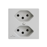 Prise ENC EDIZIOdue 2×T13 gris clair, 1×S