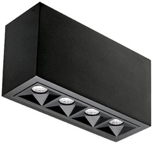 LED-Deckenleuchte SG Inspire 8W 490lm 940 DIM 160×59mm schwarz