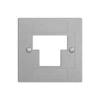 Frontplatte 1×TT,2×RJ45 silver ITplus ITM EDIZIOdue