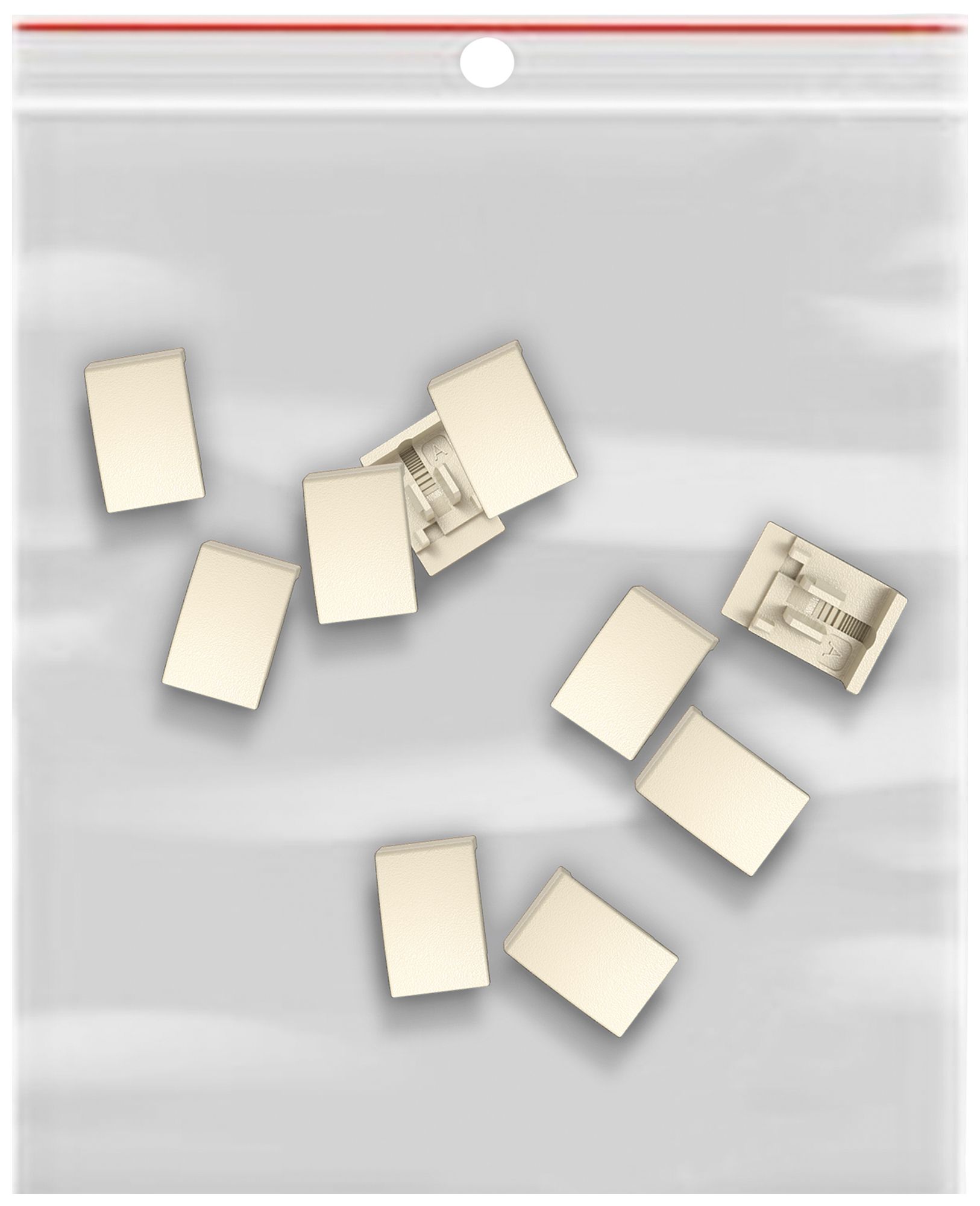 Elemento laterale EDIZIO.liv SNAPFIX® p.KNX UNI&zeptrion 10 pezzi senza LED cr