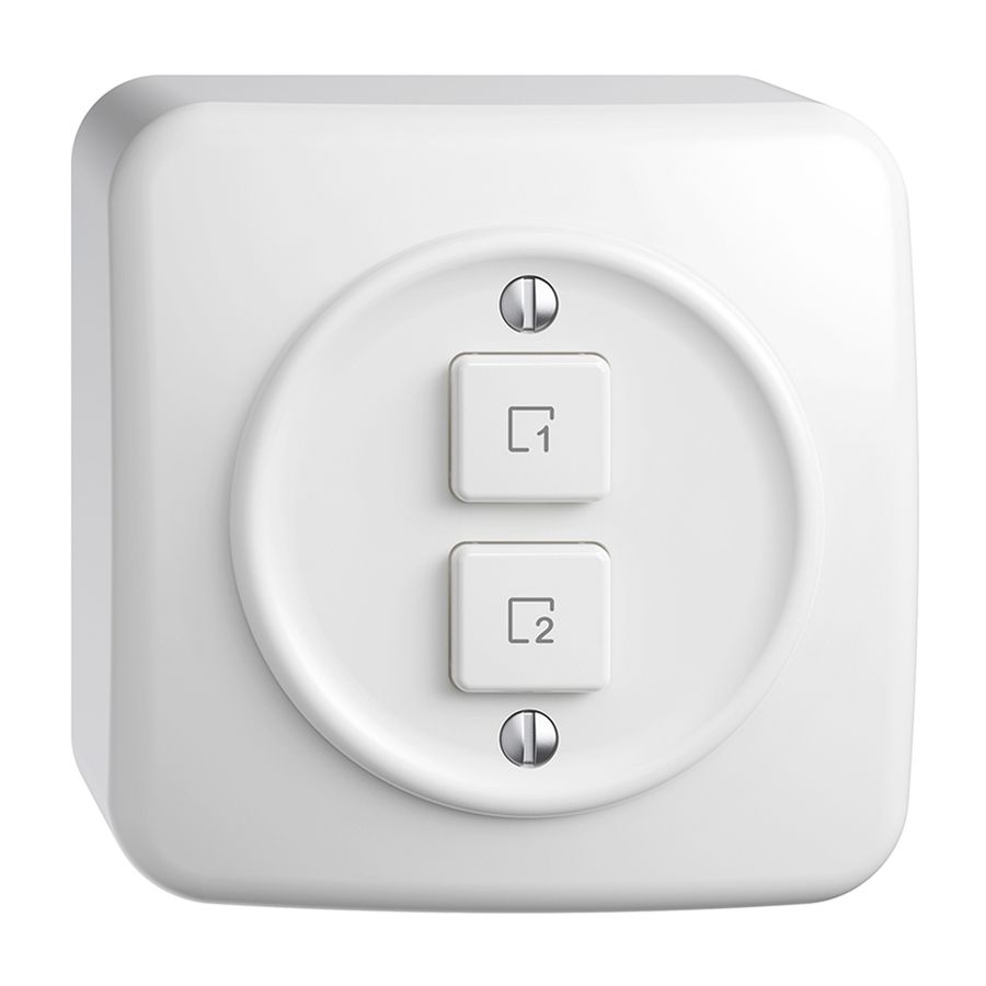 Poussoir scène AP 2 scènes vertical/2T WLAN Sdue Wiser blanc