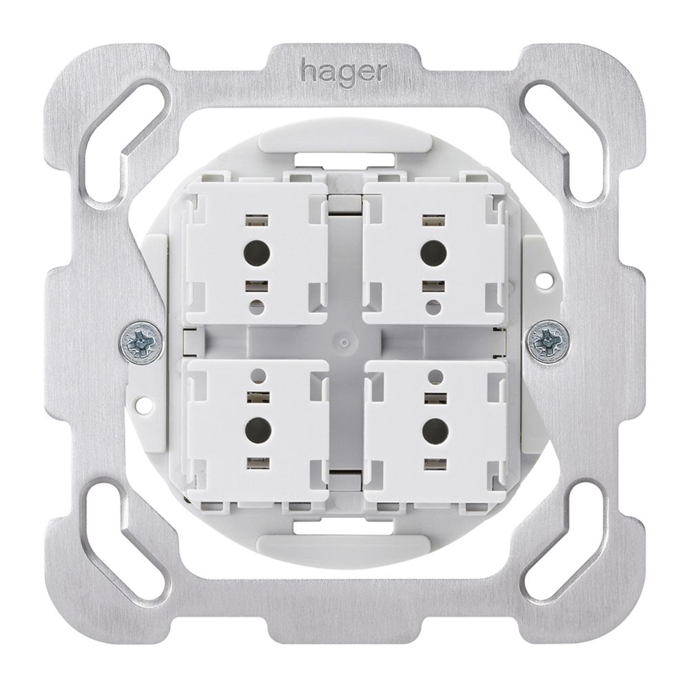 Intérieur interrupteur pour stores Hager avec 4 touches avec plaque de fixation